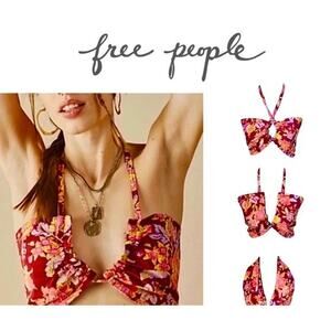 Free People Intimately-NWT-Summer Love Convertible Bandeau Tie Bralette Top Sm